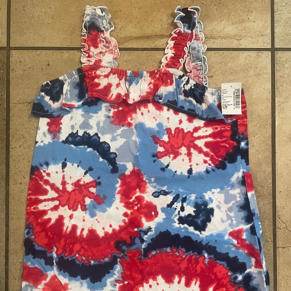 NWT Children’s Place Ruffle Tank Red White & Blue